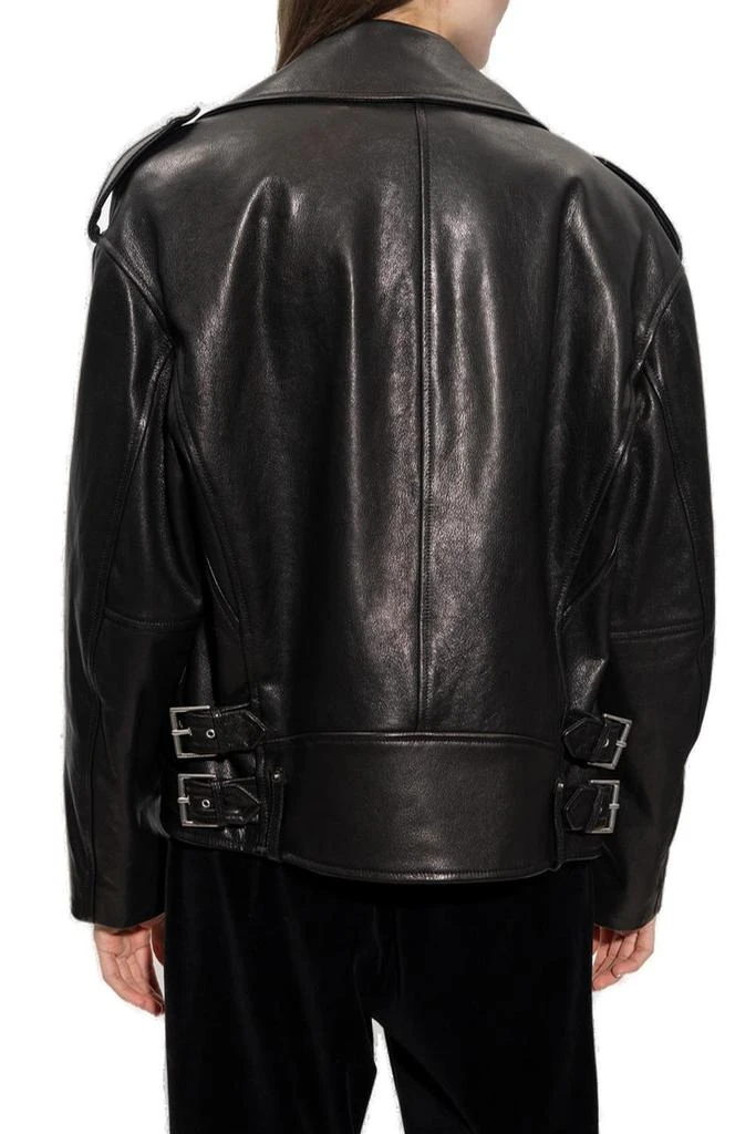 商品Versace|Versace Zip-Up Long-Sleeved Biker Jacket,价格¥11393,第3张图片详细描述