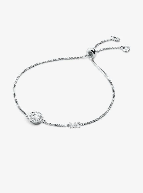 商品Michael Kors|Precious Metal-Plated Sterling Silver Pavé Halo Slider Bracelet,价格¥930,第1张图片