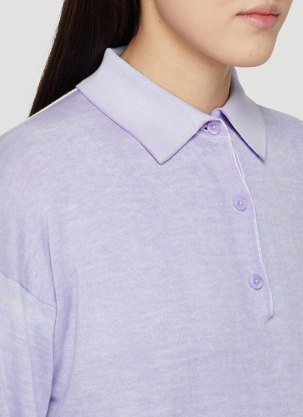 Polo Long-Sleeved Shirt in Purple商品第5张图片规格展示