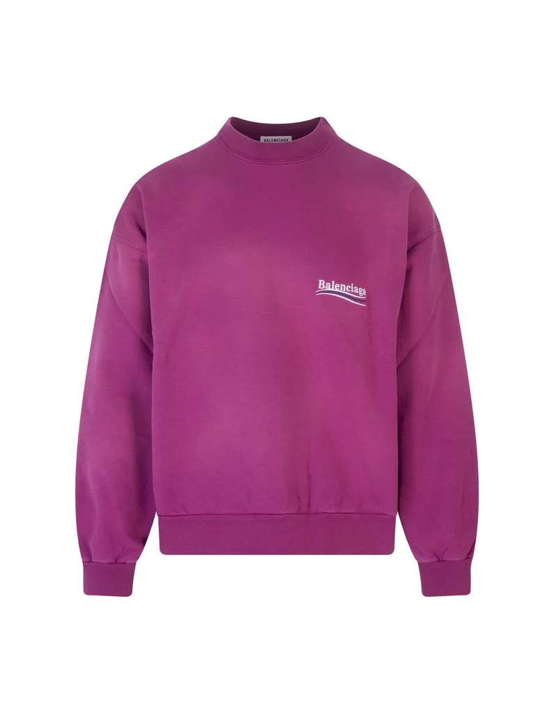 商品Balenciaga|Balenciaga Woman Magenta Political Campaign Regular Fit Sweatshirt,价格¥4753,第1张图片