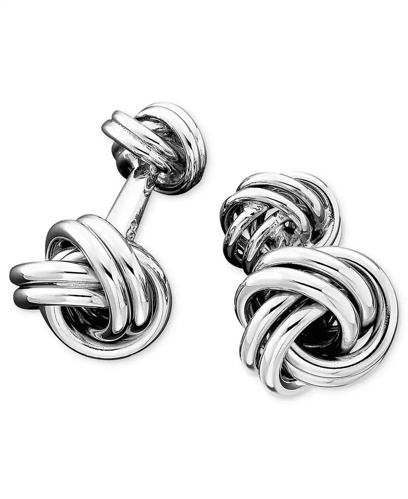 商品Macy's|Men's Sterling Silver Love Knot Cuff Links,价格¥621,第1张图片