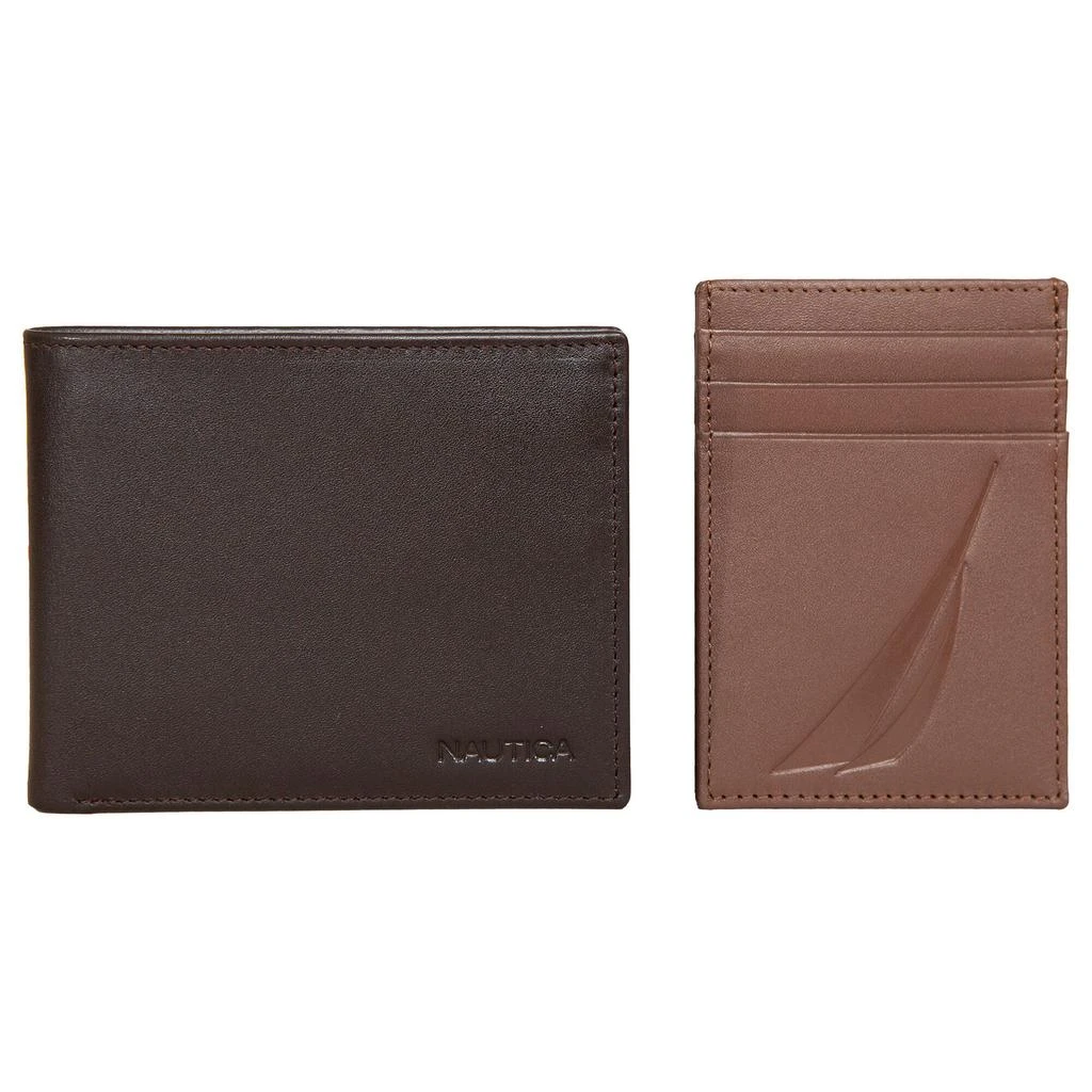 商品Nautica|Nautica Mens Logo Wallet Gift Set,价格¥145,第1张图片