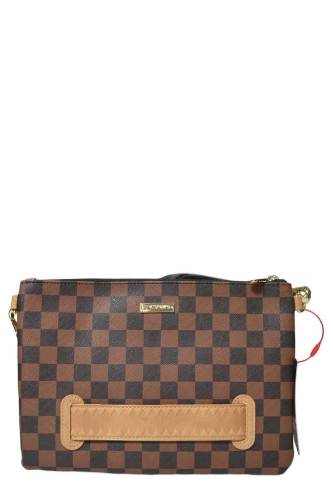 商品SprayGround|Sprayground Shark Motif Checked Clutch Bag,价格¥781,第2张图片详细描述
