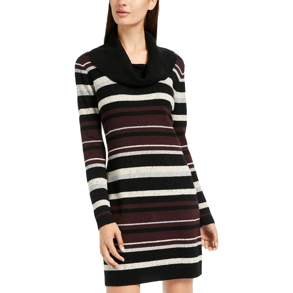 商品BCX|BCX Womens Striped Cowl Neck Sweaterdress,价格¥54,第1张图片