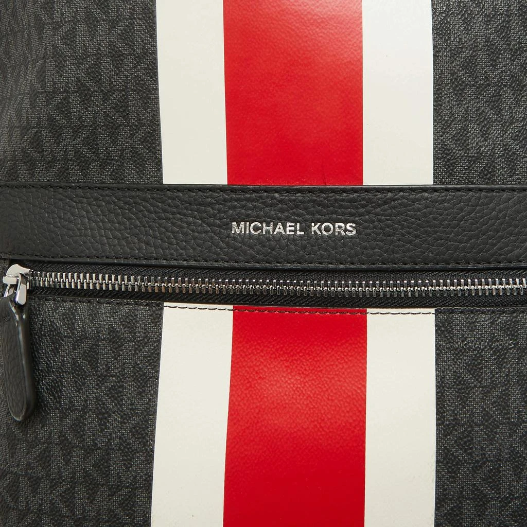 商品Michael Kors|Michael Kors Black/Bright Red Signature Coated Canvas Striped Cooper Backpack,价格¥1763,第5张图片详细描述