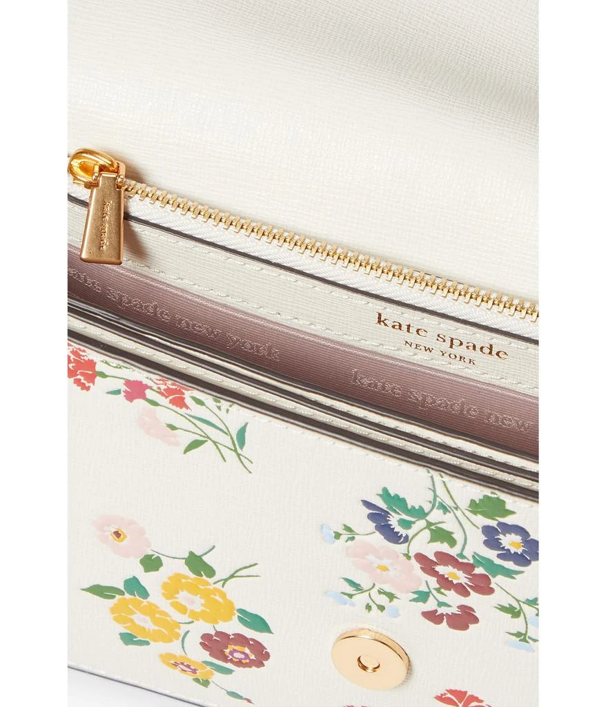 商品Kate Spade|Morgan Bouquet Toss Embossed Saffiano Leather Flap Chain Wallet,价格¥1931,第3张图片详细描述