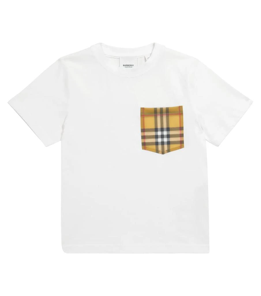 商品Burberry|Vintage Check棉质针织T恤,价格¥1346,第1张图片
