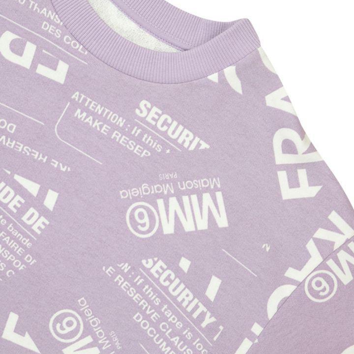 商品MAISON MARGIELA|Purple Fragile Repeat Logo Sweatshirt,价格¥466,第4张图片详细描述