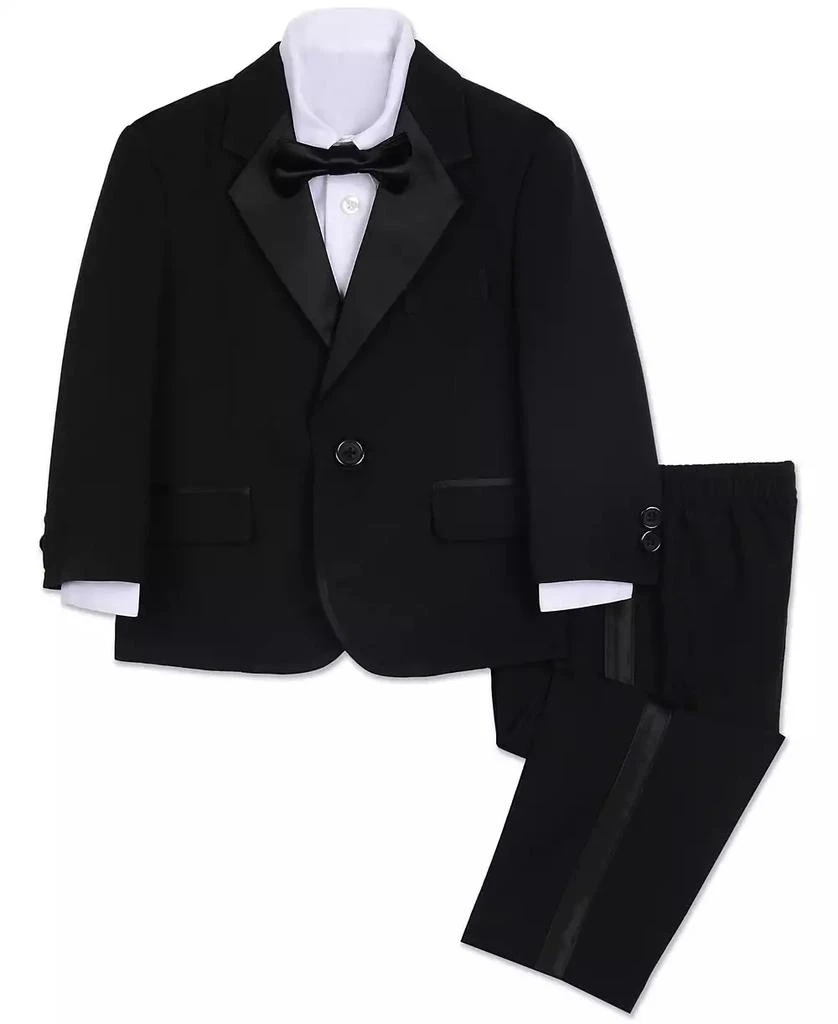 商品Nautica|Baby Boys Tuxedo Suit, Shirt and Bowtie, 4 Piece Set,价格¥300,第1张图片