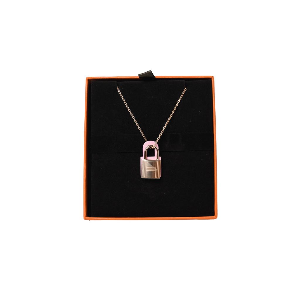 Hermes Swift O'Kelly Lock Pendant Necklace Rose Confetti商品第1张图片规格展示