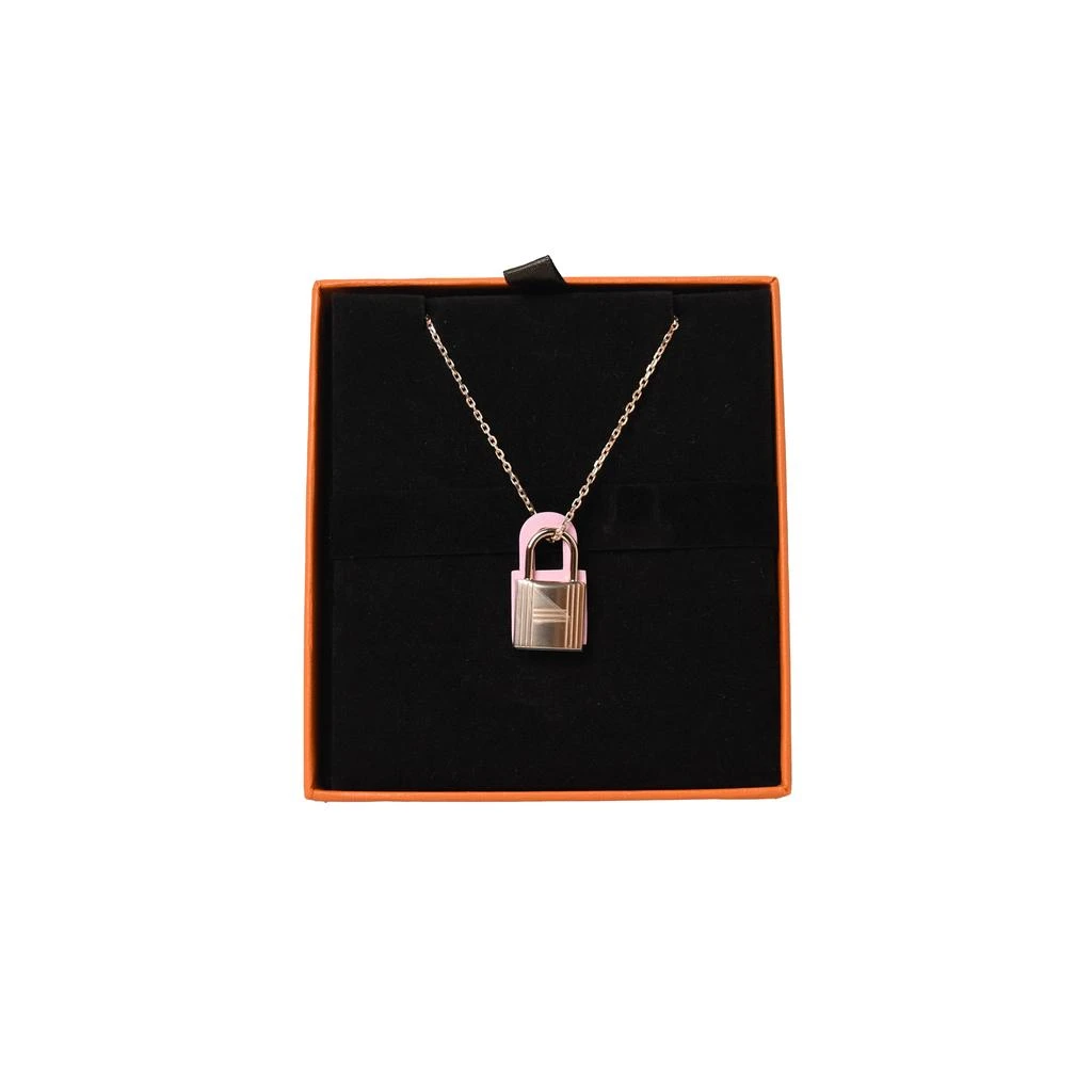 商品Hermes|Hermes Swift O'Kelly Lock Pendant Necklace Rose Confetti,价格¥3304,第1张图片