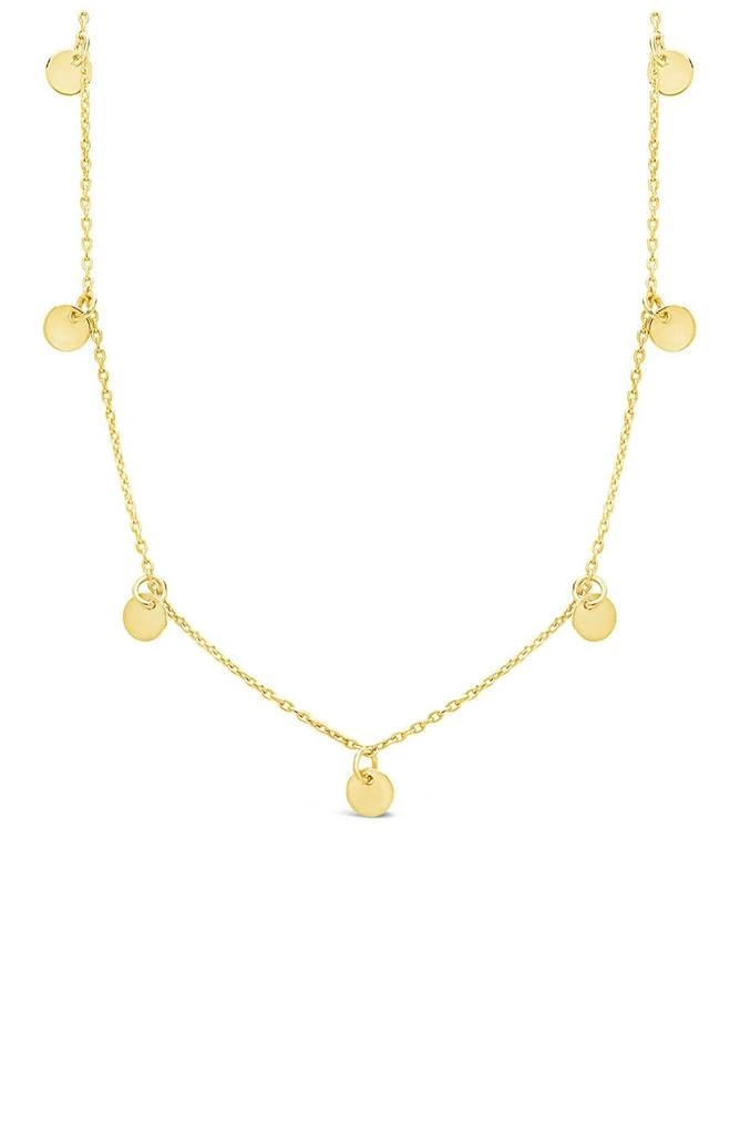 商品Sterling Forever|14K Gold Plated Sterling Silver Disk Charm Necklace,价格¥336,第2张图片详细描述
