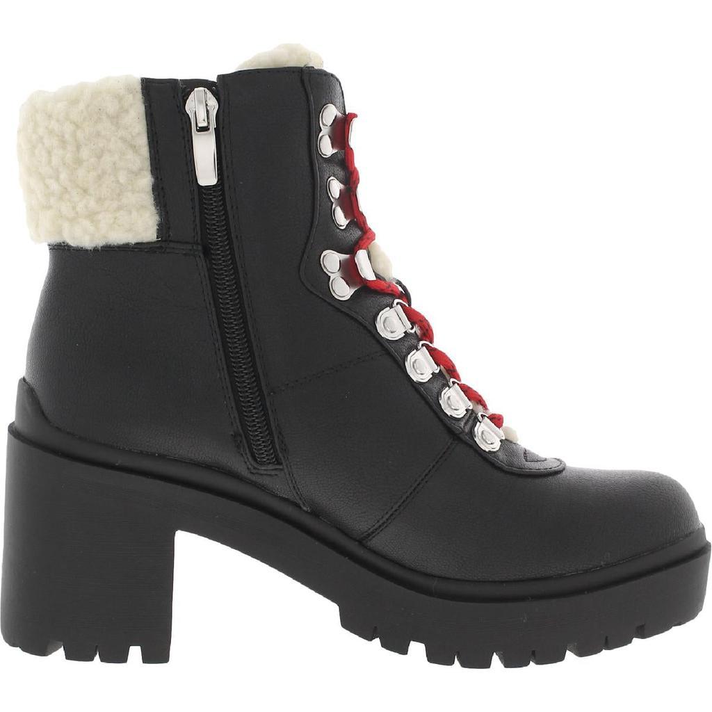 商品Nine West|Nine West Womens Faux Leather Block Heel Combat & Lace-up Boots,价格¥445,第4张图片详细描述