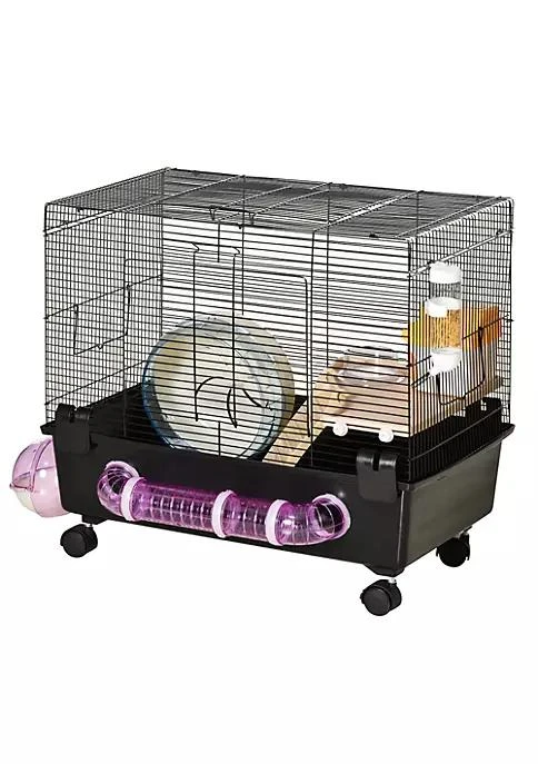 商品PawHut|Multi Tier Hamster Cage Small Animal Habitat For Hamsters And Gerbils Mesh Wire Ventilated Enclosure With Exercise Wheel Water Bottle And Food Dishes,价格¥772,第2张图片详细描述