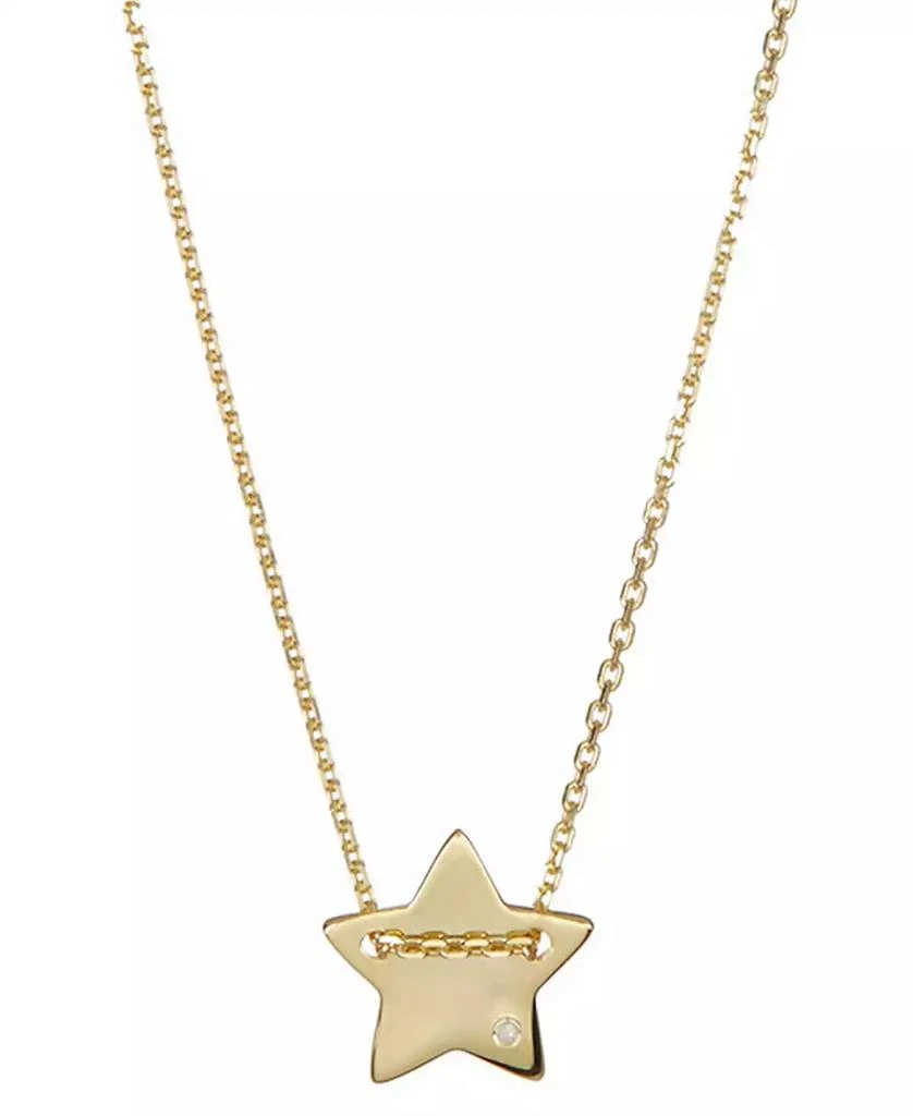 商品ADORNIA|14k Gold-Plated Star Charm Pendant Necklace, 16" + 2" extender,价格¥134,第1张图片