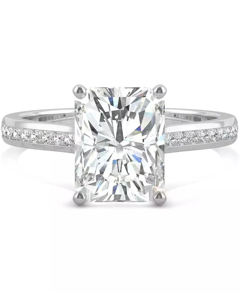 商品Charles & Colvard|Moissanite Radiant Engagement Ring (2-7/8 ct. t.w. DEW) in 14k White Gold,价格¥12111,第4张图片详细描述