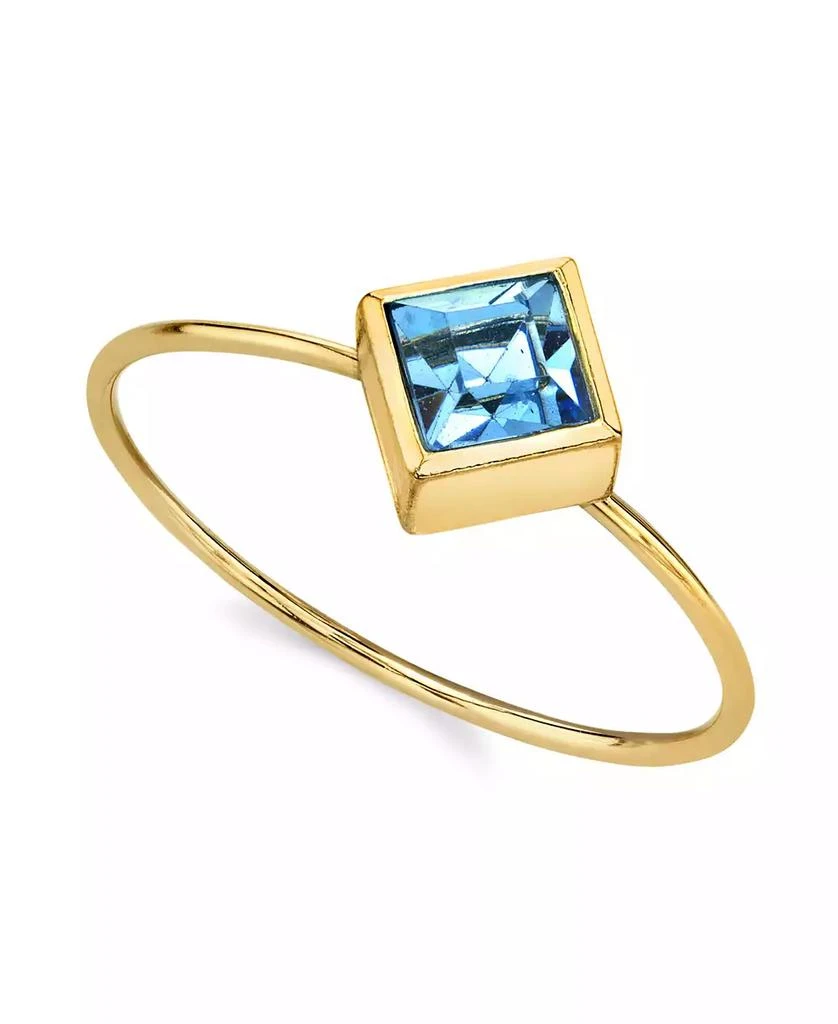 商品2028|14K Gold-tone Diamond Shaped Crystal Ring,价格¥156,第1张图片