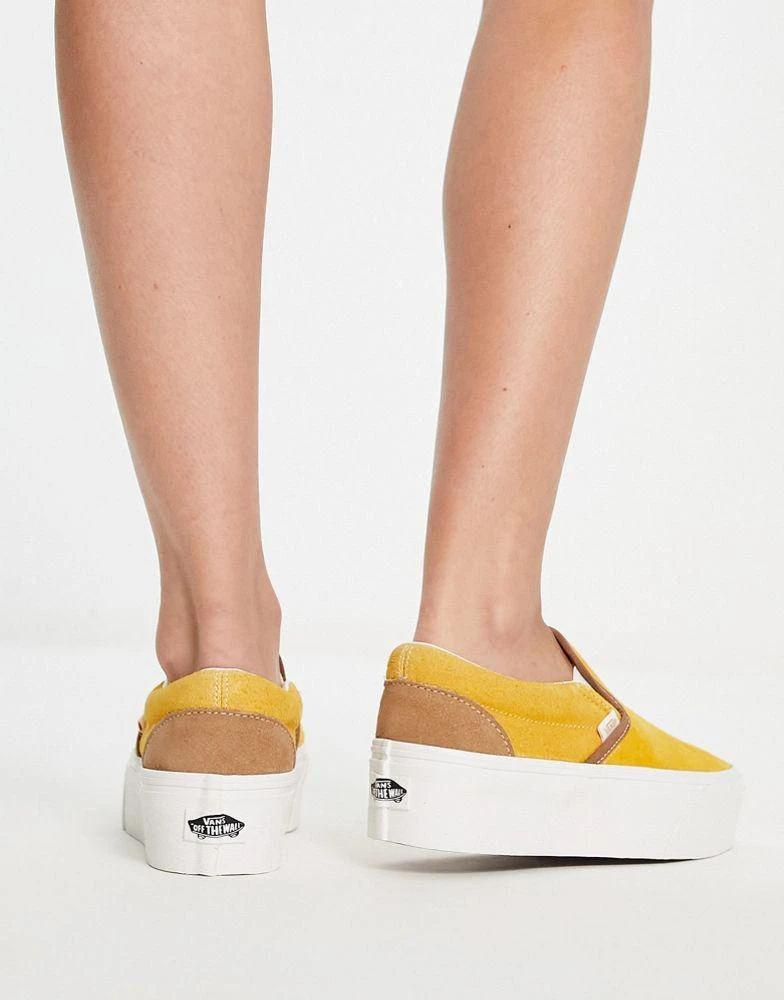 商品Vans|Vans Classic Slip-On Stackform suede trainers in yellow,价格¥597,第4张图片详细描述