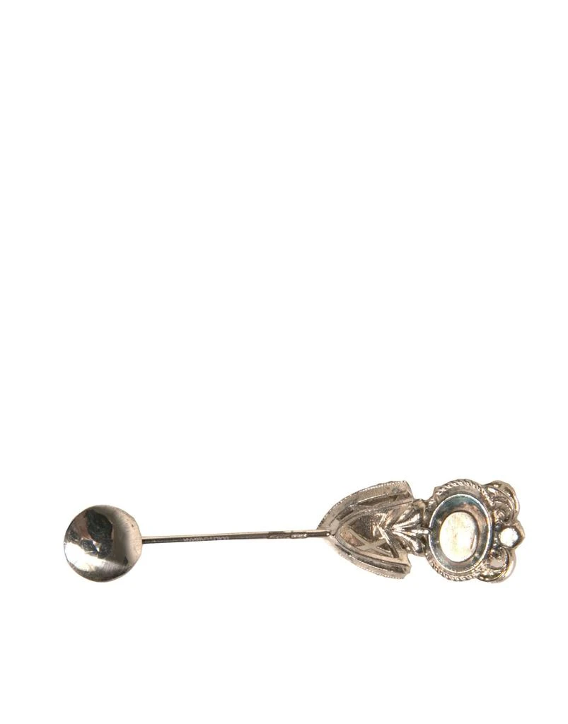 商品Dolce & Gabbana|Dolce & Gabbana Silver 925 Sterling Silver Crystals Pin Collar Brooch,价格¥2576,第2张图片详细描述
