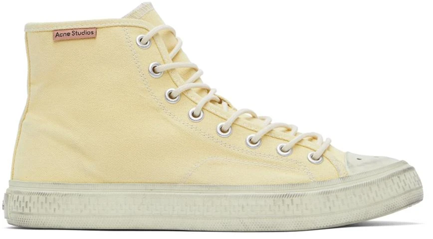 商品Acne Studios|Yellow Ballow Tumbled High Sneakers,价格¥1074,第1张图片