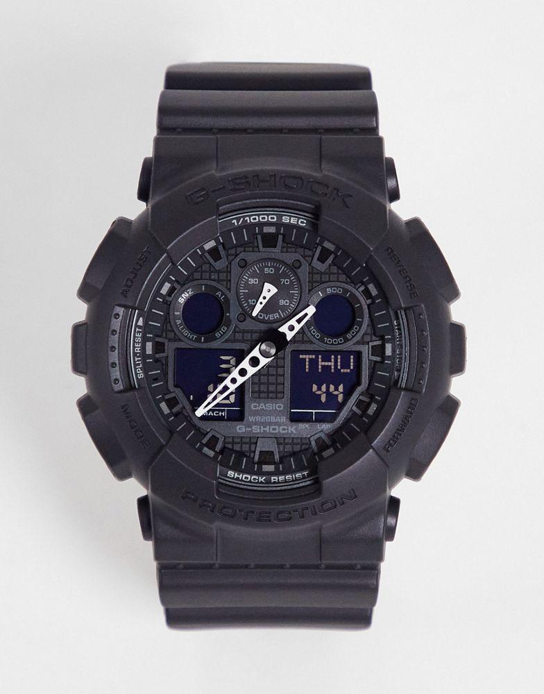 Casio G Shock silicone watch in black商品第1张图片规格展示