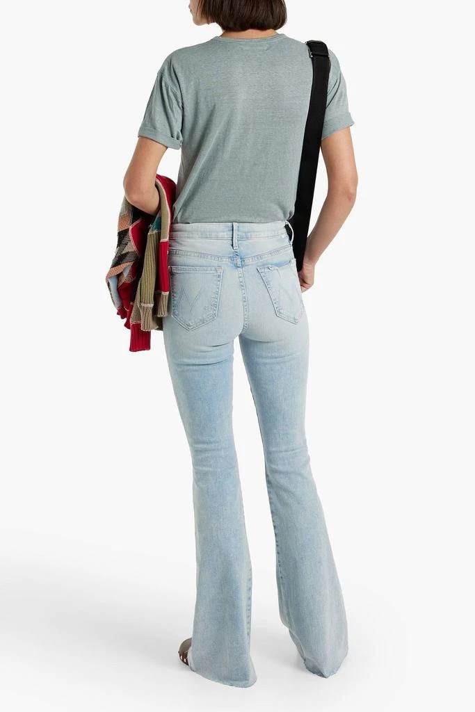 商品MOTHER|Super Cruiser distressed mid-rise flared jeans,价格¥995,第3张图片详细描述