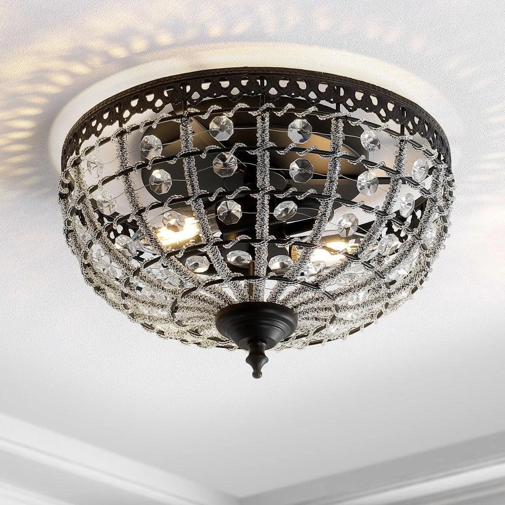 商品JONATHAN Y|Anita 12.25" Low-Ceiling Metal/Acrylic LED Flush Mount,价格¥1016,第1张图片