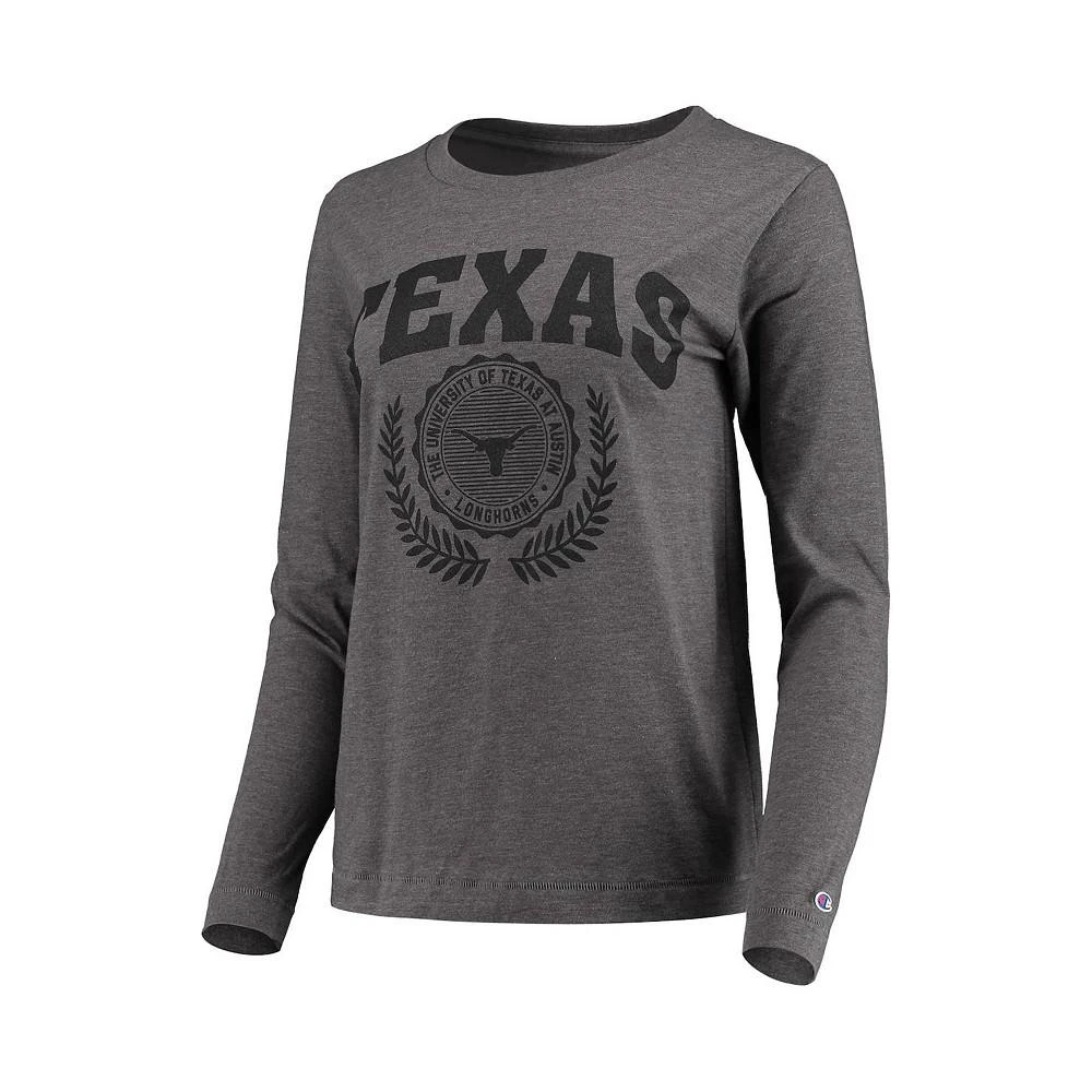 商品CHAMPION|Women's Heathered Charcoal Texas Longhorns University Laurels Long Sleeve T-shirt,价格¥240,第3张图片详细描述