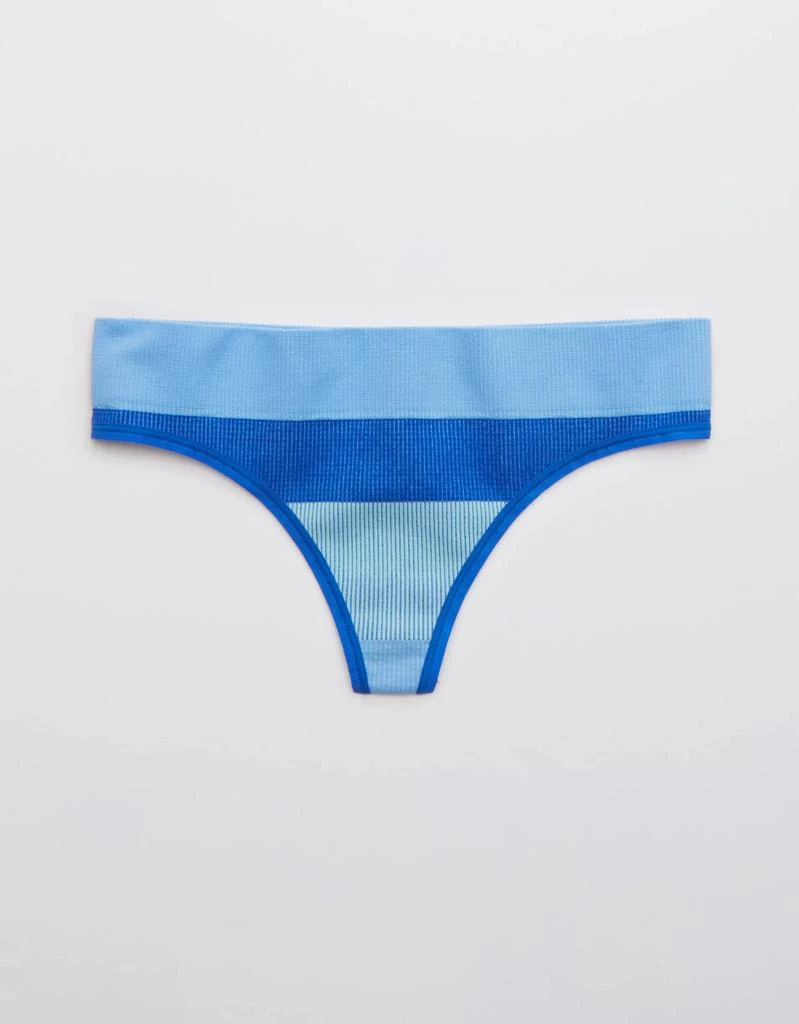商品Aerie|Aerie Ribbed Seamless Thong Underwear,价格¥46,第1张图片