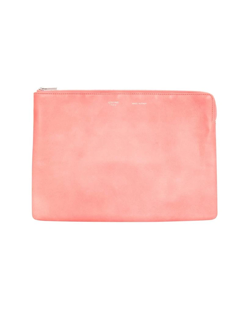 商品[二手商品] Celine|CELINE Phoebe Philo 2018 clear PVC logo pink leather pouch tote bag,价格¥8473,第5张图片详细描述