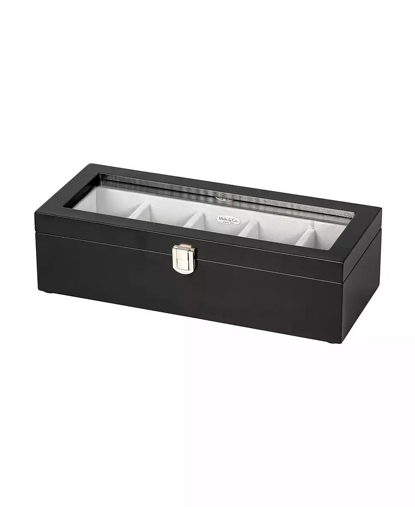 商品Mele & Co|Mele Co. Tate Glass Top Wooden Watch Box in Java Finish,价格¥377,第5张图片详细描述