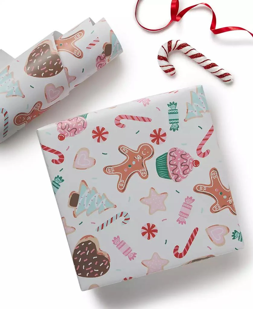 商品Holiday Lane|White, Pink & Blue Sweets Wrapping Paper, Created for Macy's,价格¥55,第2张图片详细描述