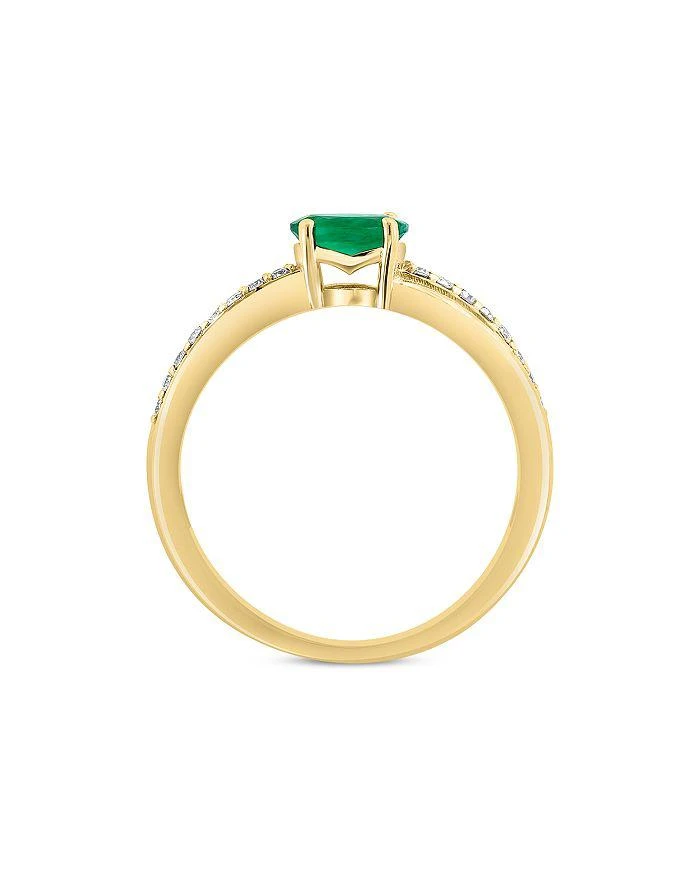 商品Bloomingdale's|Emerald & Diamond Crossover Ring in 14K Yellow Gold,价格¥6772,第4张图片详细描述