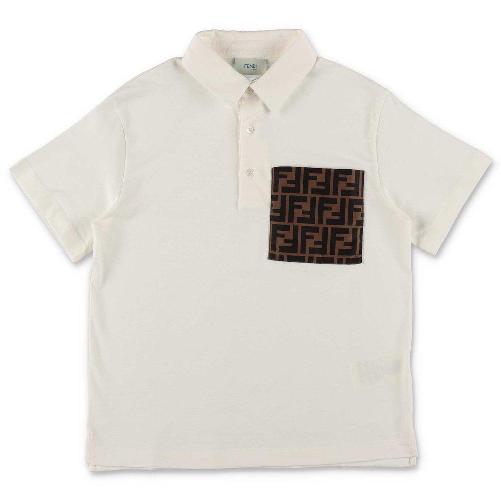 Fendi Kids | Fendi Kids Monogram Short-Sleeved Polo Shirt 1228.39元 商品图片