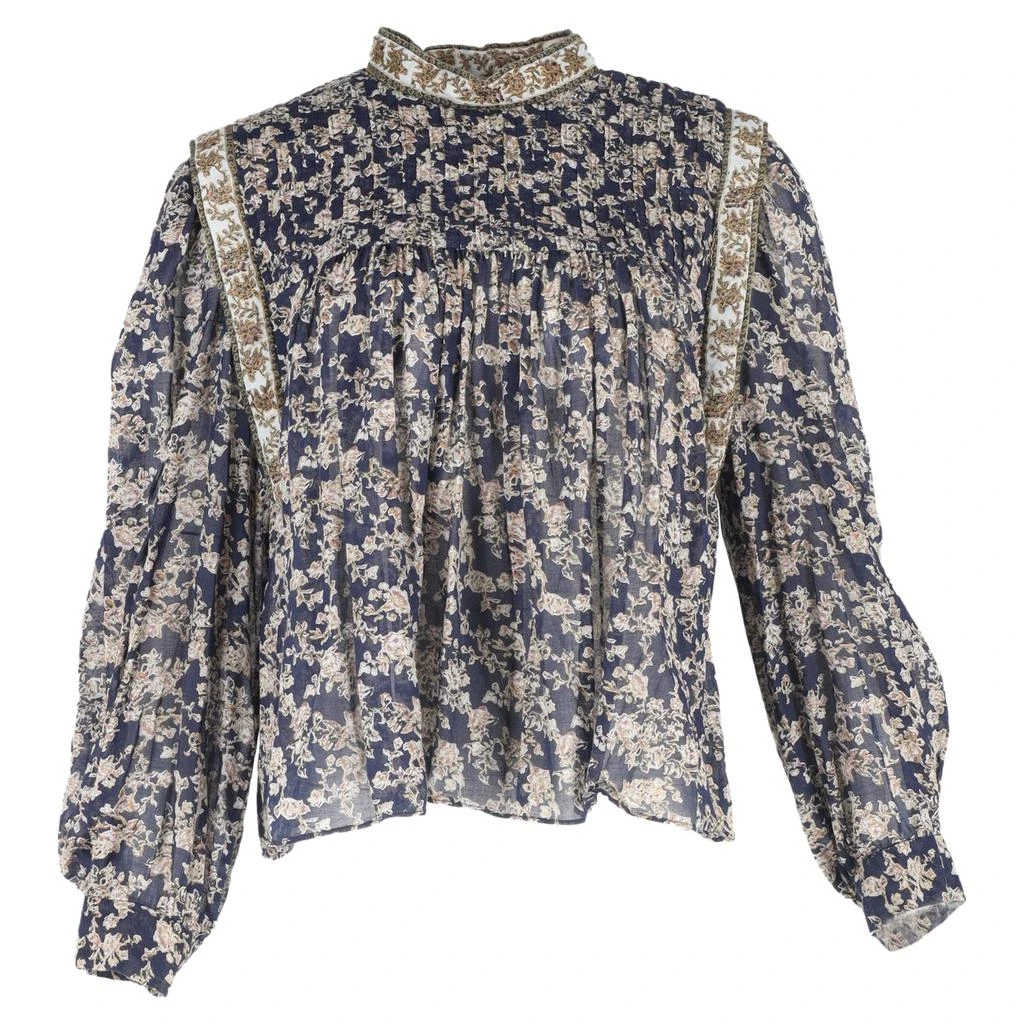商品[二手商品] Isabel Marant|Etoile Vega Floral Print Blouse in Blue Cotton,价格¥1370,第1张图片