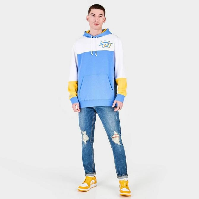 商品Mitchell and Ness|Men's Mitchell & Ness Southern University Jaguars College Colorblock Hoodie,价格¥447,第2张图片详细描述