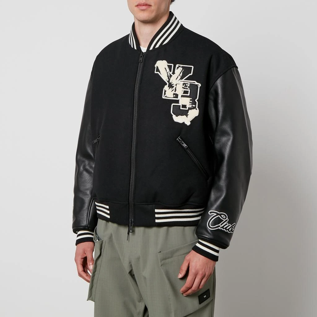 商品Y-3|Y-3 Letterman Felt and Faux Leather Jacket,价格¥3139,第1张图片