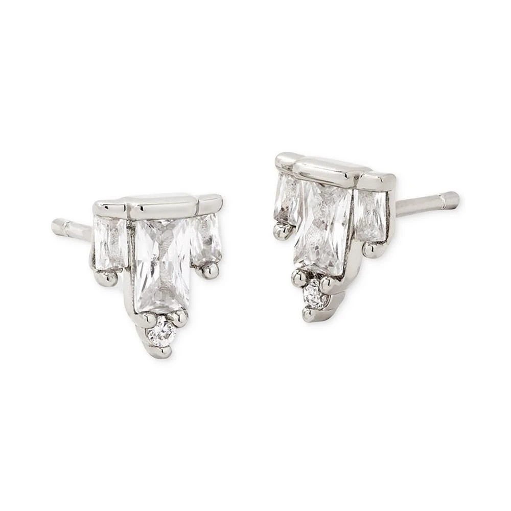 商品Kendra Scott|Silver-Tone Pavé & Baguette Crystal Stud Earrings,价格¥286,第1张图片