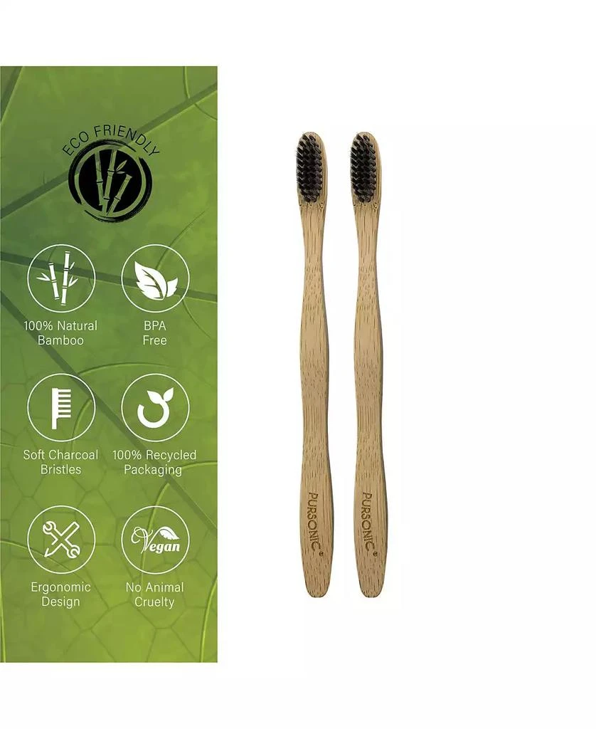 商品PURSONIC|100% Natural Bamboo Toothbrush,价格¥60,第3张图片详细描述