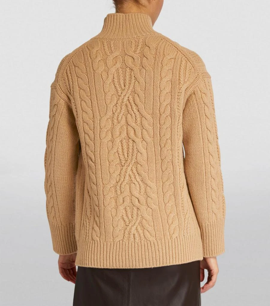 商品Vince|Cable-Knit Funnel-Neck Sweater,价格¥2979,第4张图片详细描述