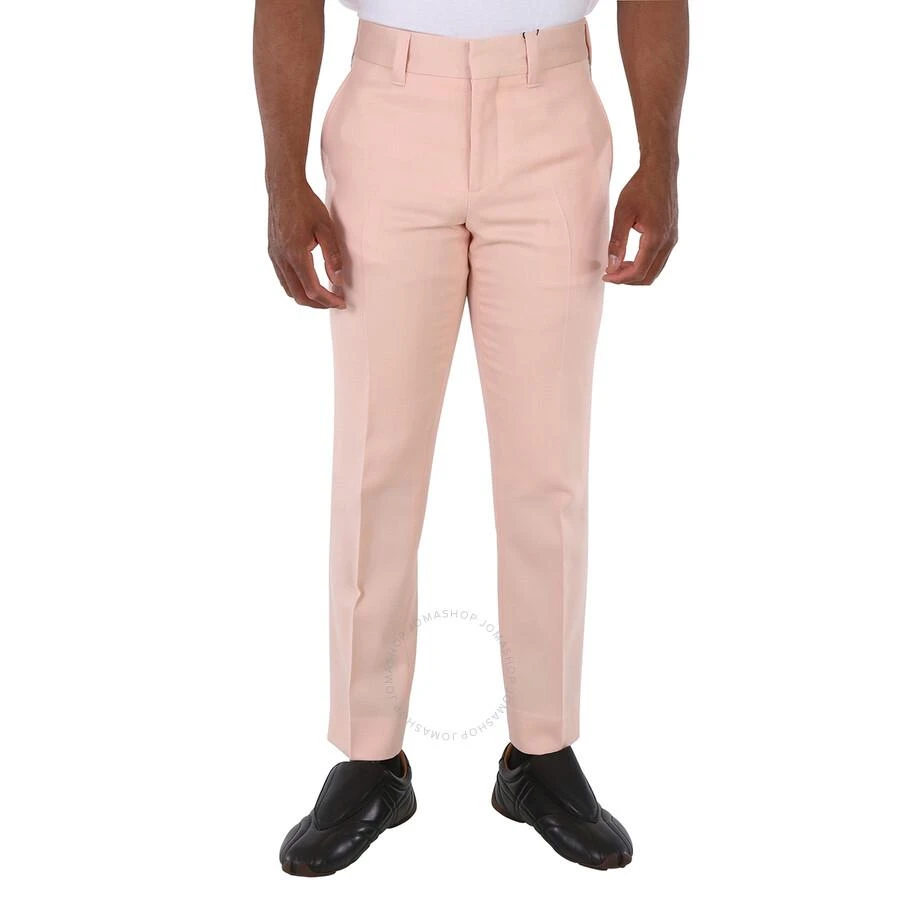 商品Burberry|Men's Blush Pink Check Side Stripe Trousers,价格¥708,第1张图片