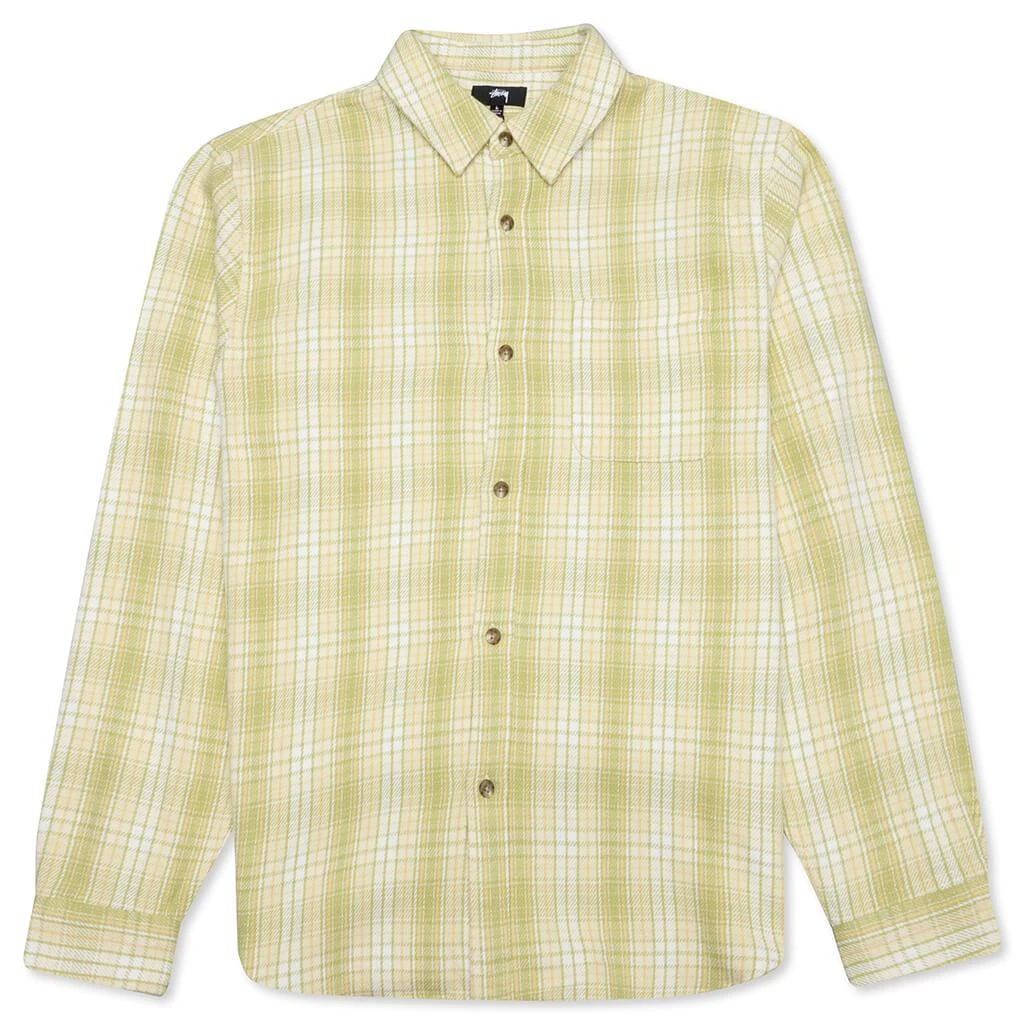 商品STUSSY|Stussy Beach Plaid Shirt - Lime,价格¥1065,第1张图片