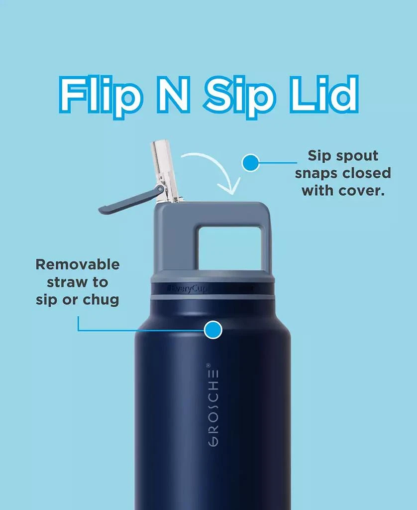 Alpine Flip 'N Sip Insulated, Leakproof Water Bottle with Straw, 40 OZ 商品