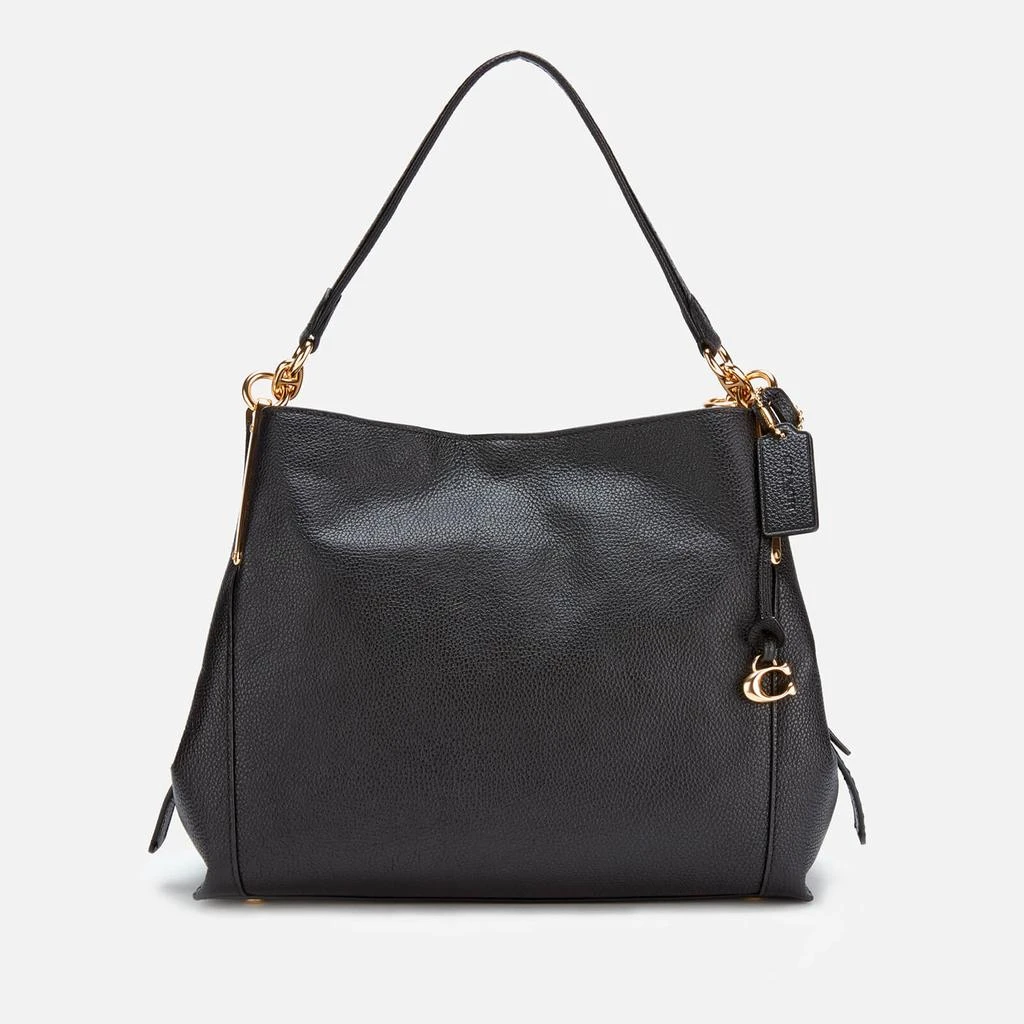 商品Coach|Coach Women's Polished Pebble Leather Dalton 28 Shoulder Bag - Black,价格¥1732,第1张图片