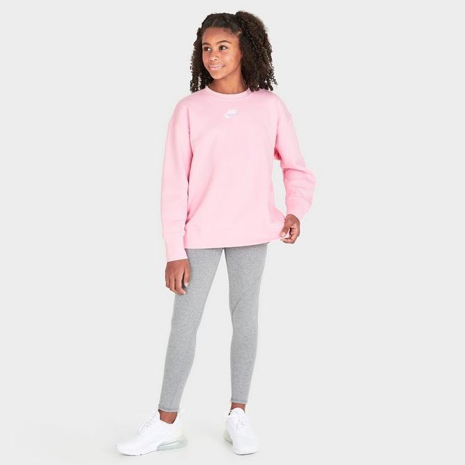 Girls' Nike Sportswear Club Fleece Crewneck Sweatshirt (Plus Size)商品第2张图片规格展示
