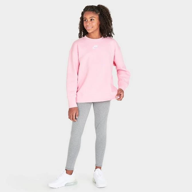 商品NIKE|Girls' Nike Sportswear Club Fleece Crewneck Sweatshirt (Plus Size),价格¥195,第2张图片详细描述