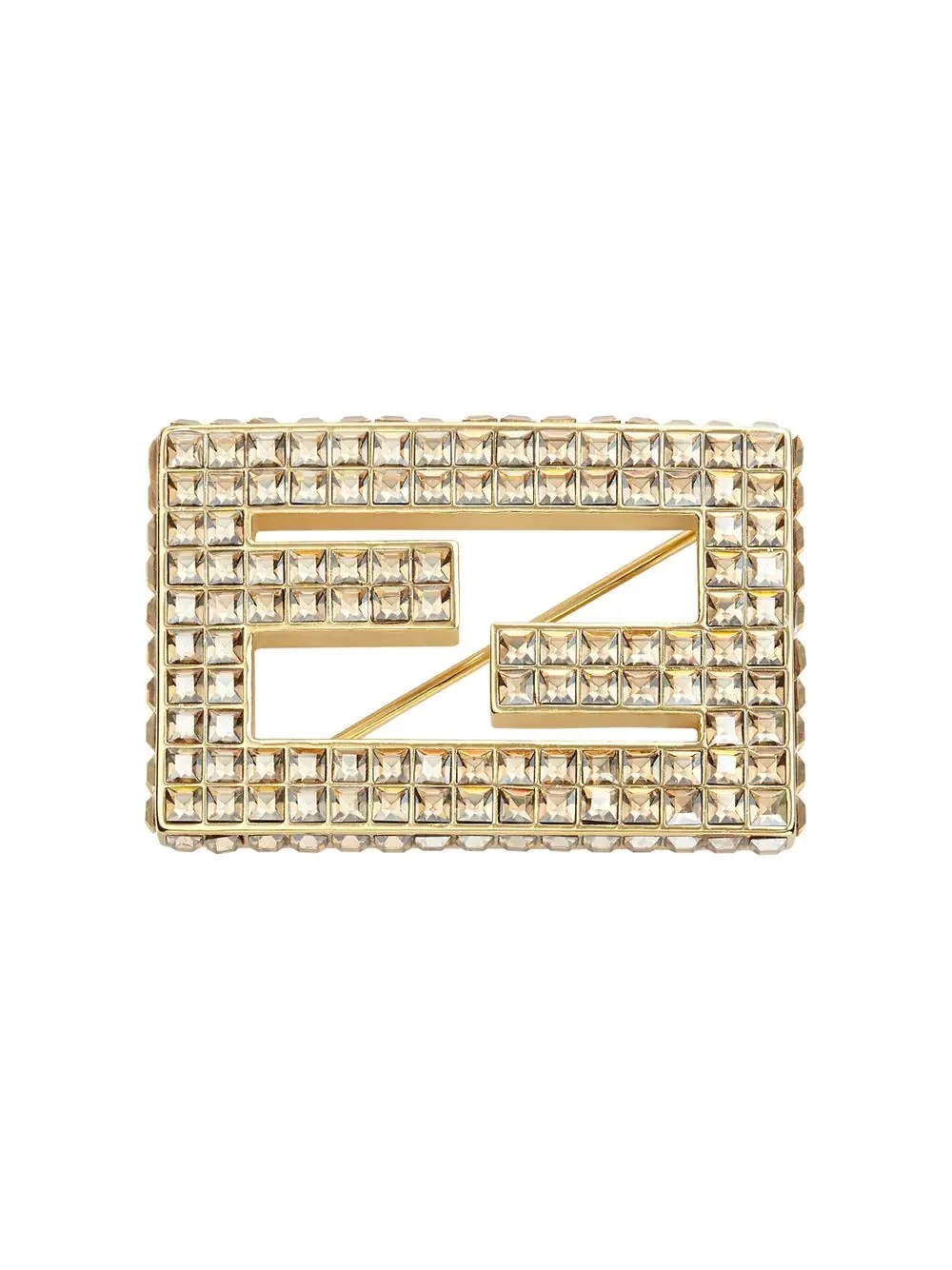 商品Fendi|FENDI 芬迪 水晶Logo胸针 8AH0966GX-F1CH2,价格¥5687,第1张图片