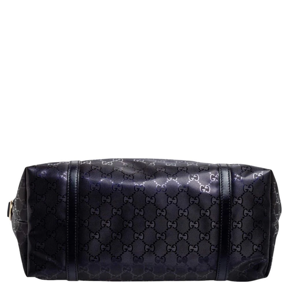 Gucci Metallic Blue GG Imprime Canvas and Leather Medium Joy Shopping Tote 商品