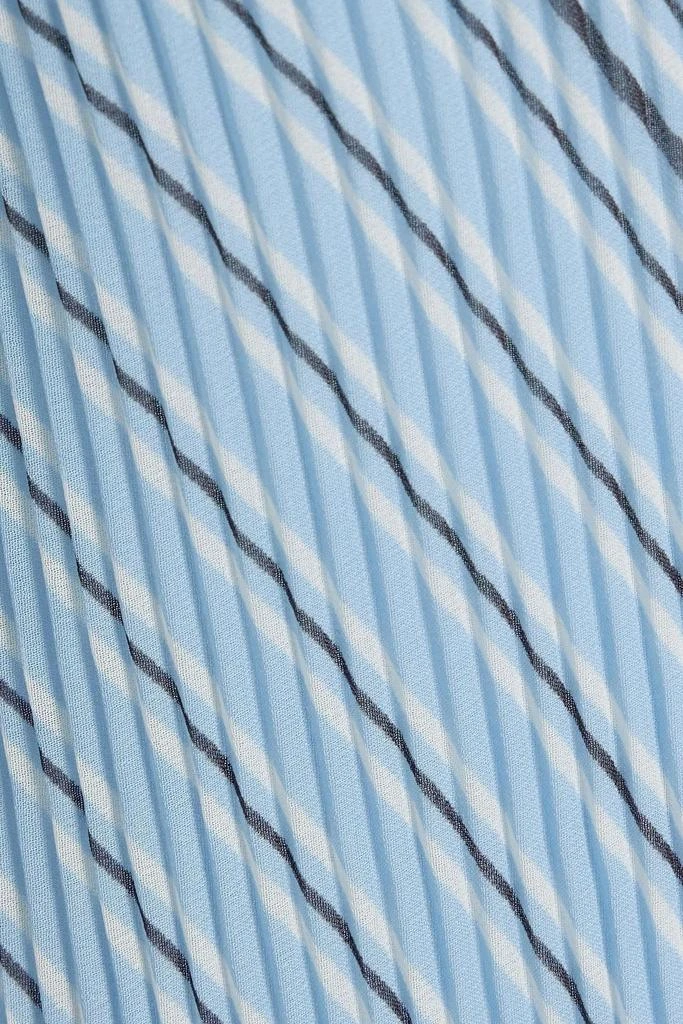 商品Ganni|Pleated striped chiffon dress,价格¥314,第4张图片详细描述