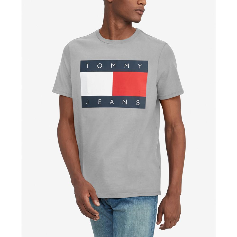 Tommy Hilfiger Men's Flag Logo T-Shirt商品第1张图片规格展示